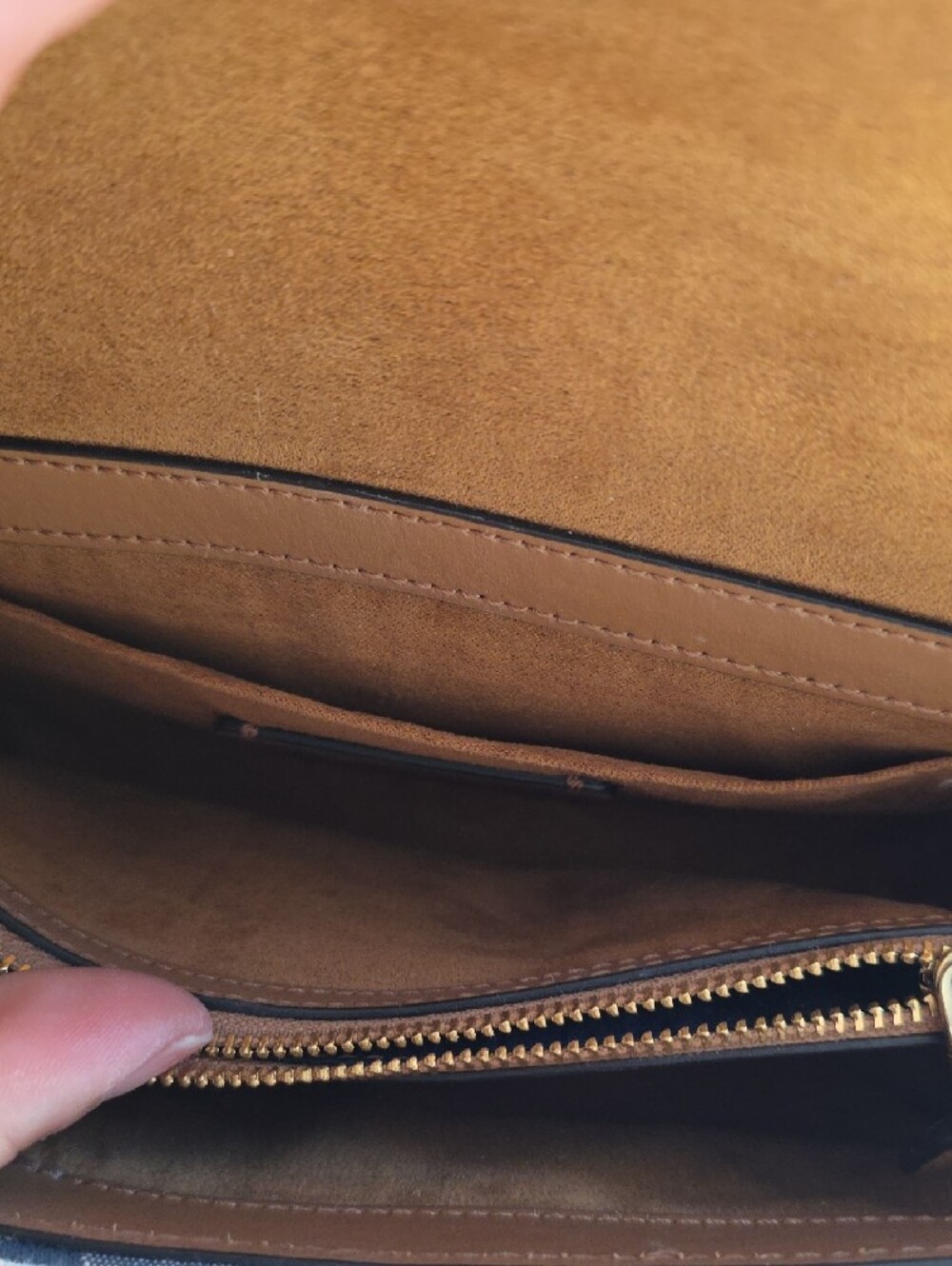 Coach Denim Signature Canvas Satchel with Tan Trim - Picture 9 of 11